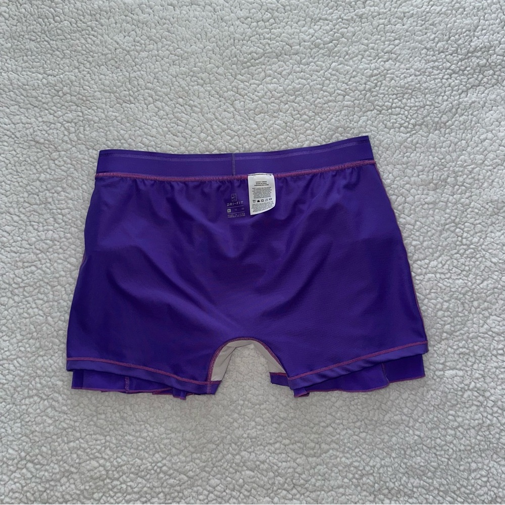 NIKE DRI-FIT tennis golf pickle ball skirt skort purple undershorts sport gym XL - Picture 4 of 8